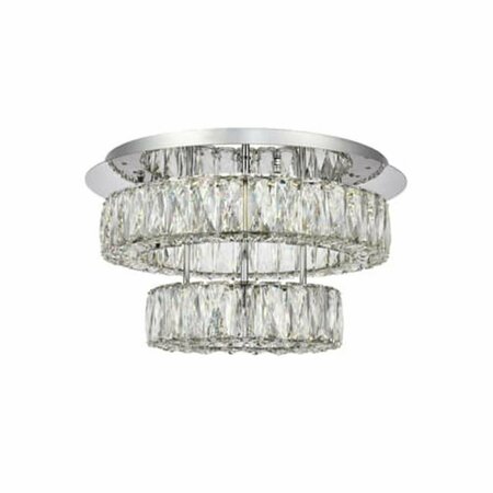 LIGHTING BUSINESS Monroe LED Light Flush Mount, Chrome LI1536848